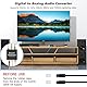 Ozvavzk Da Wandler Optisch auf Cinch Audio Konverter Digital Spdif Adapter 192kHz DAC Konverter Digital zu Analog Wandler Optisches Audiokabel Adapter mit Optischem Kabel für TV Blu-Ray DVD