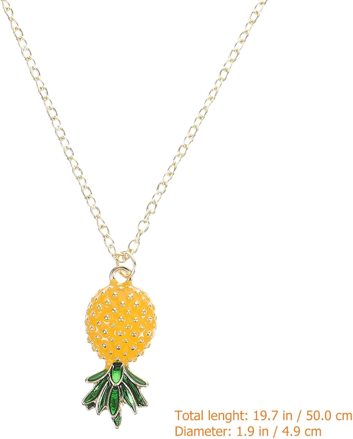 Pineapple Earrings Necklace Set Lightweight Alloy Tropical Jewelry for Women Daily Wear Party Accessory - Image 9