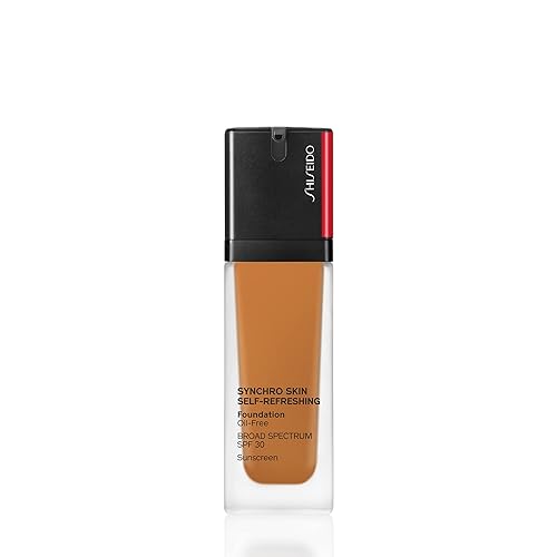 Shiseido Synchro Skin - Base autorefrescante SPF 30, cobertura media, para construir + 24 horas de uso, impermeable y resistente a la transferencia,