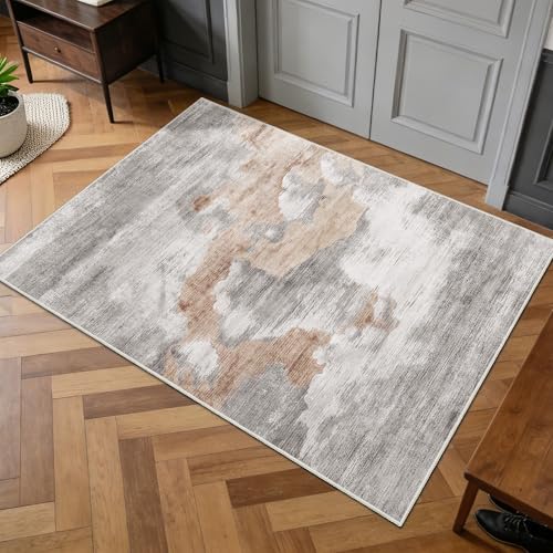 Tapete gris pequeño 60x91 cm resistente y antideslizante miniatura 2