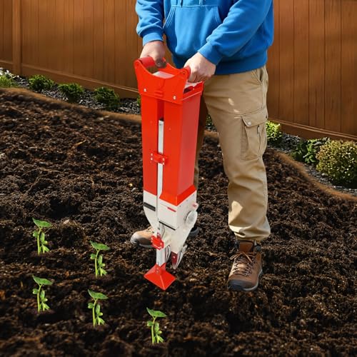 Sembradora manual de jardín ajustable con 5 moldes miniatura 4
