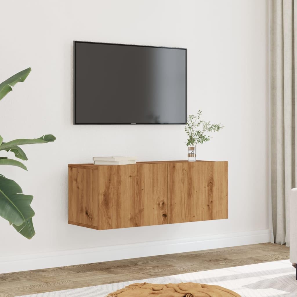 Cabinas de pared de roble artesanales en set de 2: almacenamiento rústico y duradero de 80 cm