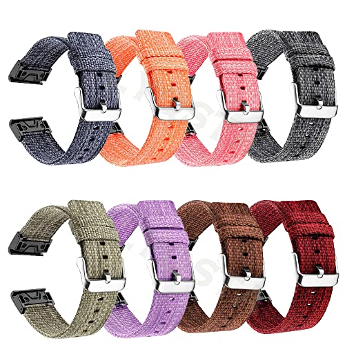 Correa Garmin Fenix 6X Pro de nailon resistente 26mm ajustable 3