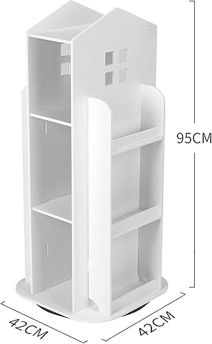 Miniatura 3 de Estantería infantil HM&DX giratoria 360°, estante para libros, tebeos, estantería sencilla para libros, para el hogar, estanterías de libros