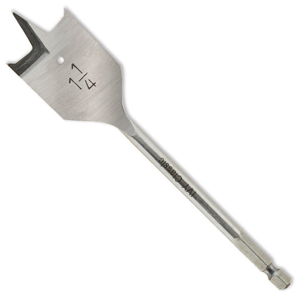 IVY Classic 10720 1-1/4 x 6-Inch Swift Bore® Wood Spade Bit, High-Carbon Steel, 1/Card