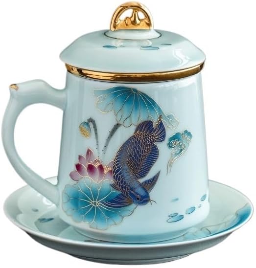 GSOUL Kungfu Tea cup Ceramic Tea Cup Water Separation Wabi-sabi Home Personal Use Drinking Office Cups Small Tea Cups