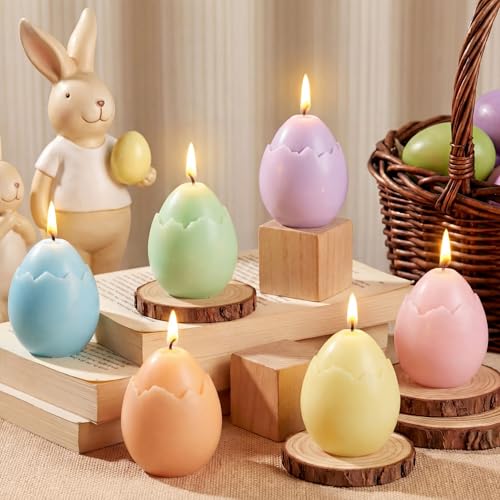 Conelist 6 Pcs Easter Egg Scented Candles for...