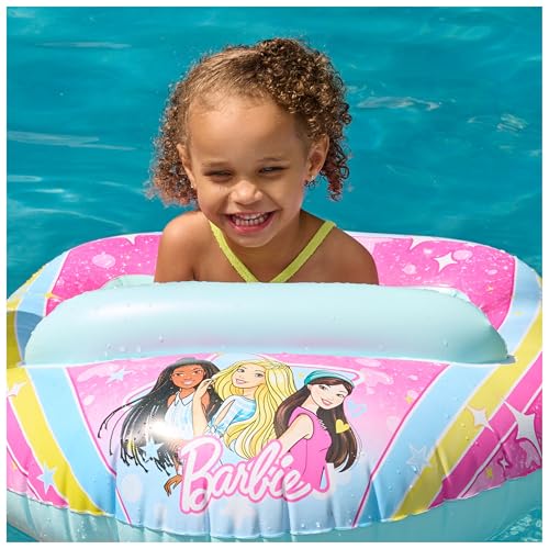 Image of SwimWays Barbie Inflatable Boat Water Vehicle for Ages 3+