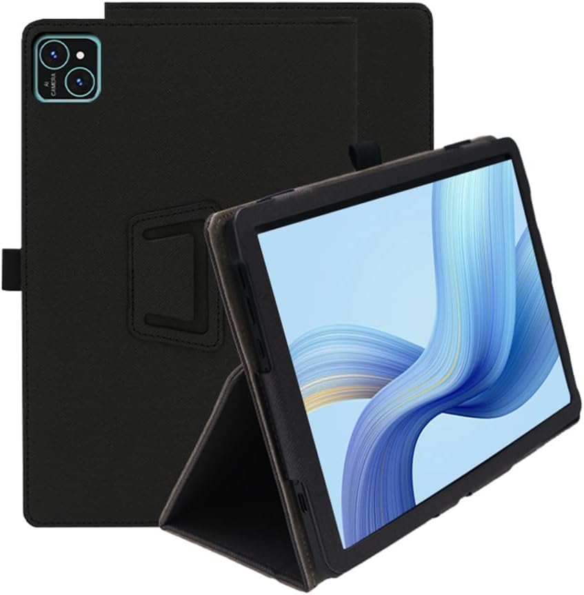 Compatible with PRITOM P30H 10-INCH Tablet case, Full Coverage Ultra Slim PU Leather Cover Case Folding Stand Cover Protective Tablet Cover Hand Strap Magnet (Black)