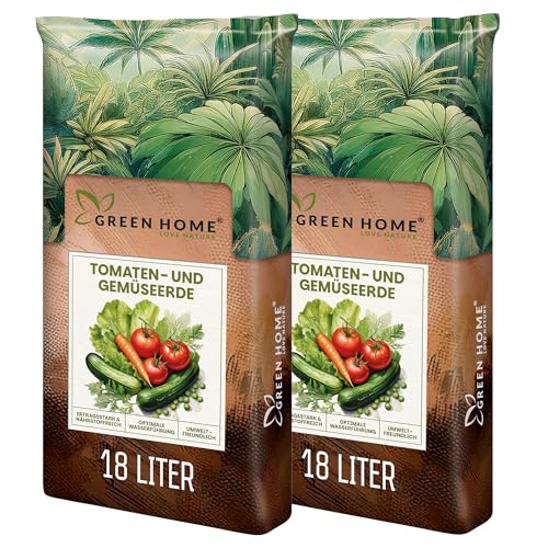 Green Home Tomaten- & Gemüseerde 36L - hochwertige Tomatenerde/Pflanzenerde für starkzehrende Gemüsâ€¦ – Miniatur