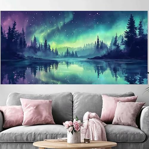 Grand Diamond Painting 80x240cm pour sublimer votre salon moderne