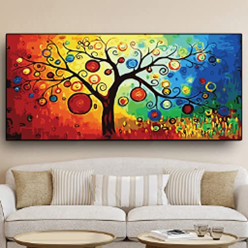 Toile arbre de vie moderne affiches impressions murales déco salon design abstrait 50x100