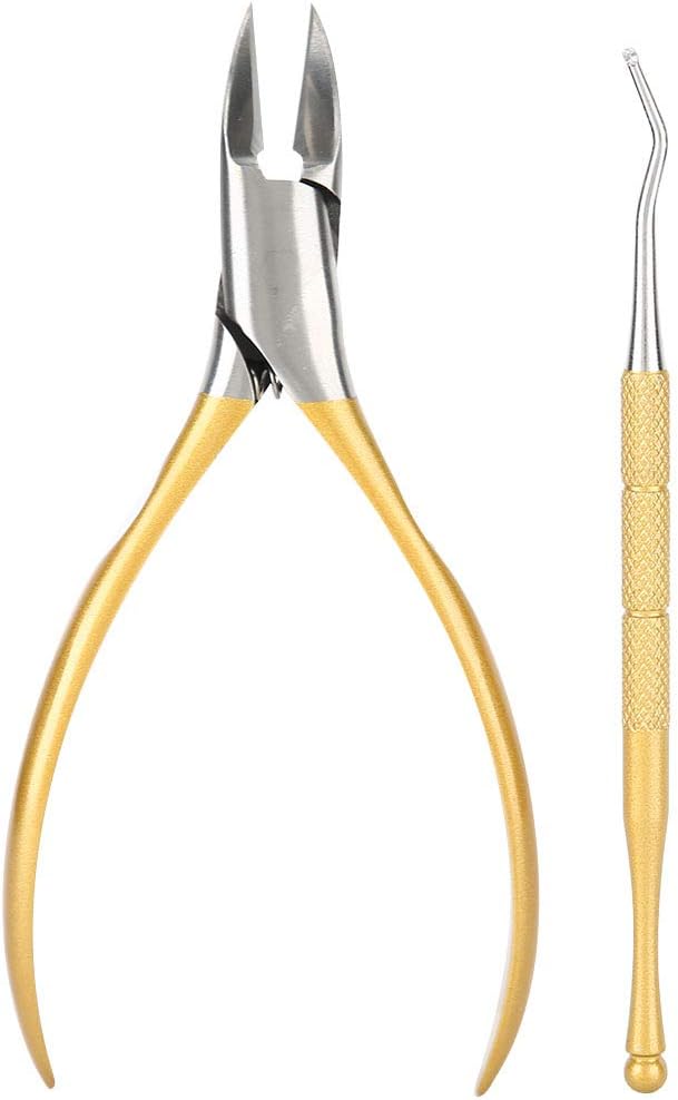 Toe Nail Clippers, Cuticle Remover Cuticle Nipper Professional Stainless Steel Cuticle Cutter Clipper Durable Pedicure Manicure Tools for Fingernails and Toenails(Local Tyrant Gold)