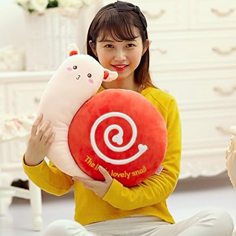 MIAOOWA Official Store Cute Snail Plush Toys 40cm Plush Snail Doll Cloth Doll Stuffed Plush Animals Sleep Pillow Soft Cushion Kids Toys 40cm or so Red Cover