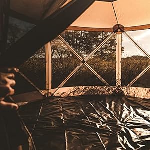 Gazelle tents g6 6 sided gazebo footprint waterproof ground tarp 6 tack down stakes ga106  urban country home decor