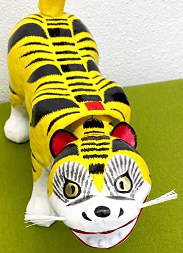 特上 はりこ首振虎 五月人形 トラ人形 端午の節句 元箱あり　牙折れ 昭和レトロ Amazon | 張り子の虎(中) 大阪張り子 五月人形 端午の節句 寅年 虎の