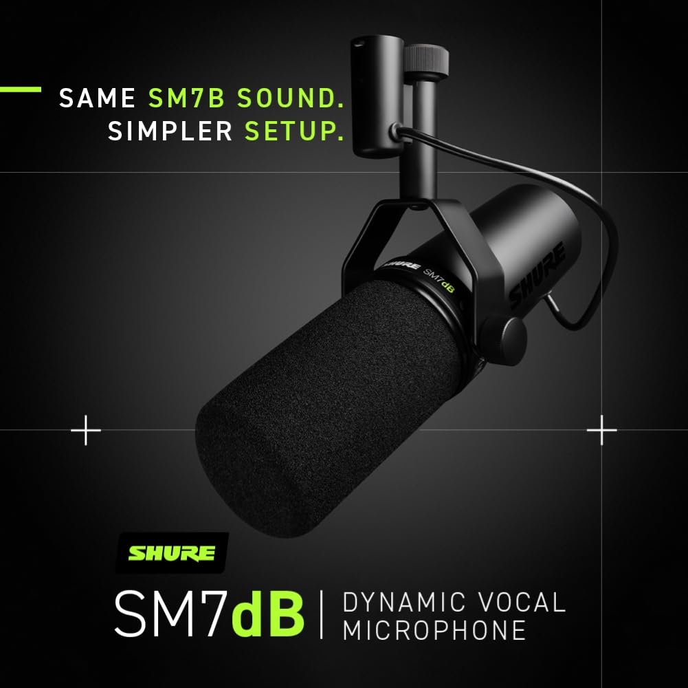 Shure SM7DB + Gator Boom Stand