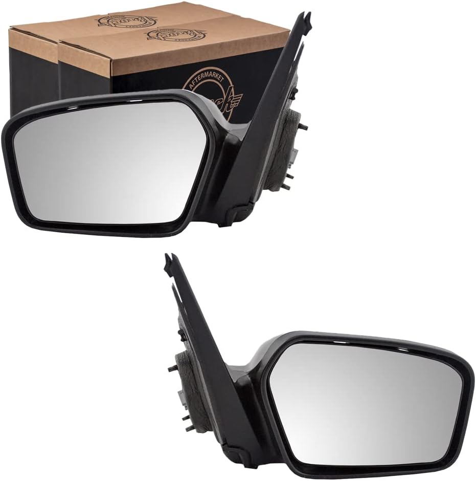 Driver and Passenger Power Side View Mirrors with Smooth & Textured Covers Replacement for 2006-2010 Fusion Milan 6E5Z17683A 6E5Z17682A
