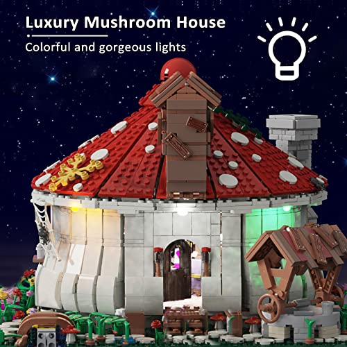 Zylegen Mushroom House Moc Building Blocks Kit,Garden Tree House Bricks Model Set,Diy Architecture Assembly Construction Stem Building Toy,Idea For Girls(2633 Pcs) #TOP4