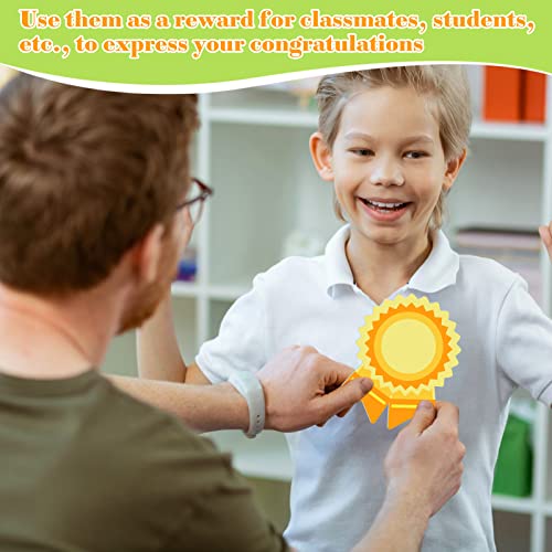 54 Pieces Ribbon Awards Cutouts Blank Award Ribbon Make Your Own Place Ribbons Honorable Recognition Ribbons for DIY Label Kids Sport Shows Award Classroom Party Accessory 9 Colors - Thumbnail 5