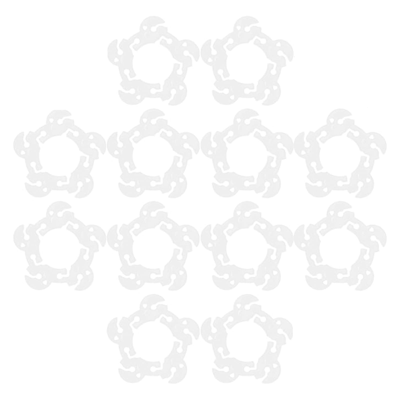 Lot De 50 Clips Pour Arche De Ballons - Diamètre 6.3 Cm - Pour Créer Arches, Colonnes, Décoration Fête - Blanc - 3