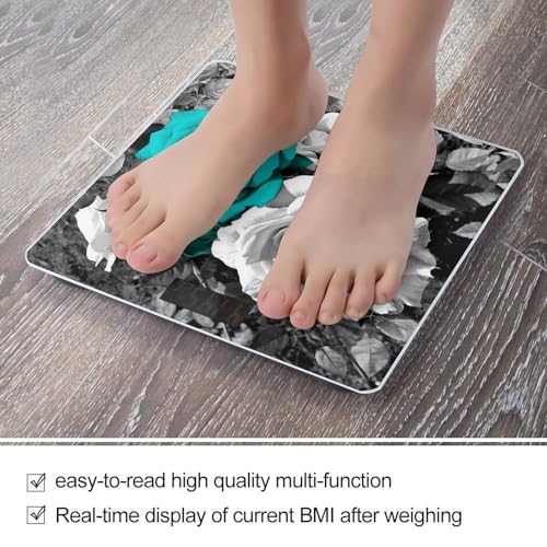 Báscula digital de baño con vidrio templado y pantalla LCD brillante miniatura 5