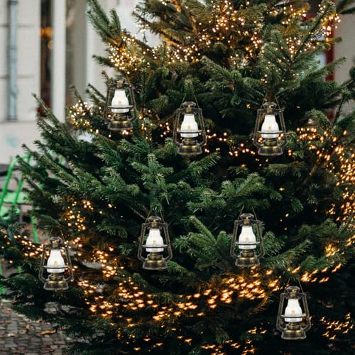 DOITOOL 10Pcs Mini Lanterna Lanterna Lampada a Olio Vintage Appesa Lanterna a Cherosene Lanterna Casa Delle Bambole in Miniatura per Micro Paesaggio Ornamento Decorazioni per Feste di