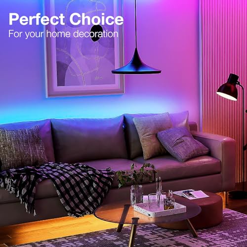 DAYBETTER LED Strip Lights 100ft, Smart Lighting with App Remote Control, RGB LED Lights for Bedroom, Music Sync Color Changing for Room Home Decor Party (1 Roll)