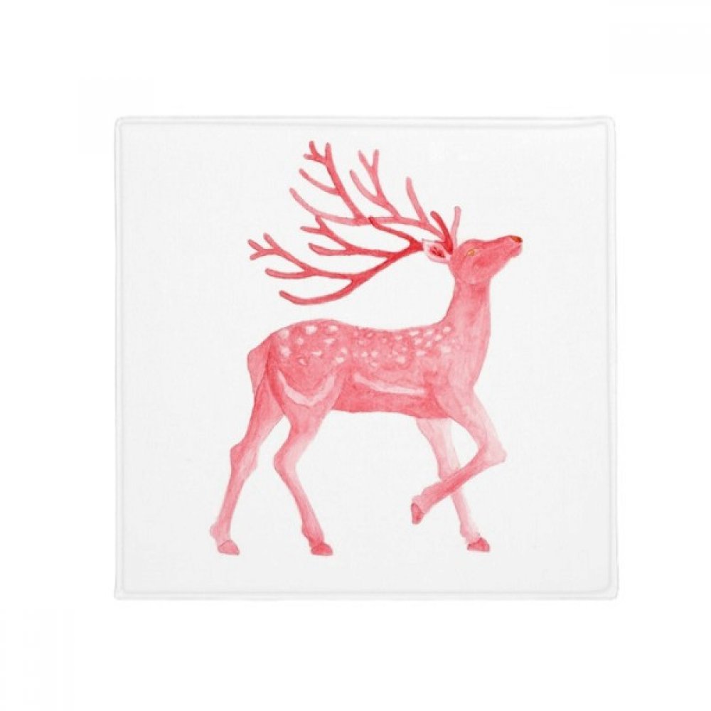 Tapis de sol Sika Rouge cerf IUCN antidérapant DIYthinker pour salon et cuisine 60x60cm