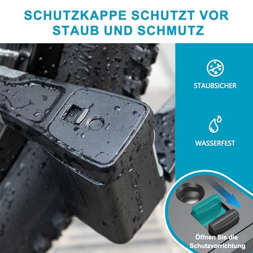 TECHCYC Faltschloss Fahrrad | 86cm | Sicherer Diebstahlschutz – Ansicht 4