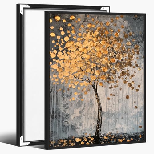 Illuminated Tree with Fireflies Wall Art – Dark Academia Enchanted