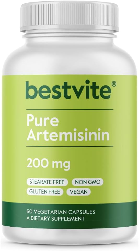 Artemisinin 200mg Per Capsule (60 Vegetarian Capsules) - No Stearates - No Flow Agents - Vegan - Non GMO - Gluten Free