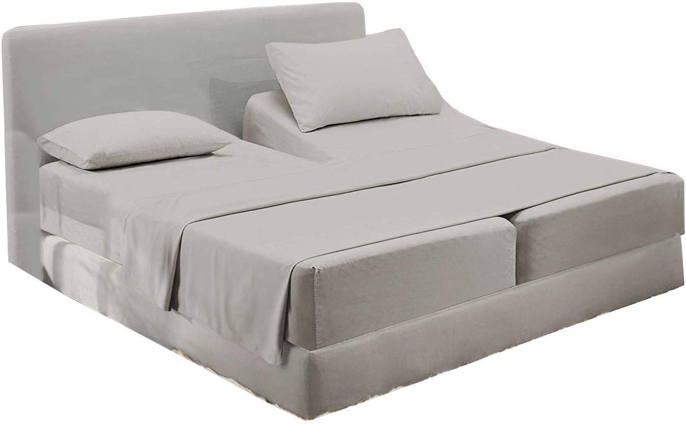 MD Home Decore 600 Thread Count Split Sheet Set 5PC Split King Sheets for Egyptian Cotton Split King