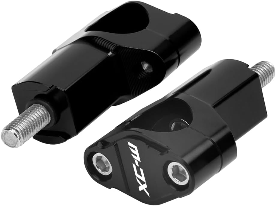 Handlebar Risers for Motorcycles For 300XCW 17-25 250XCW-TPi 18-23 300XC-W TPi SixDays 19-23 150 XCW TPi 20-23 52mm Height, 28mm Base CNC Machined Aluminum Accessories (Black)
