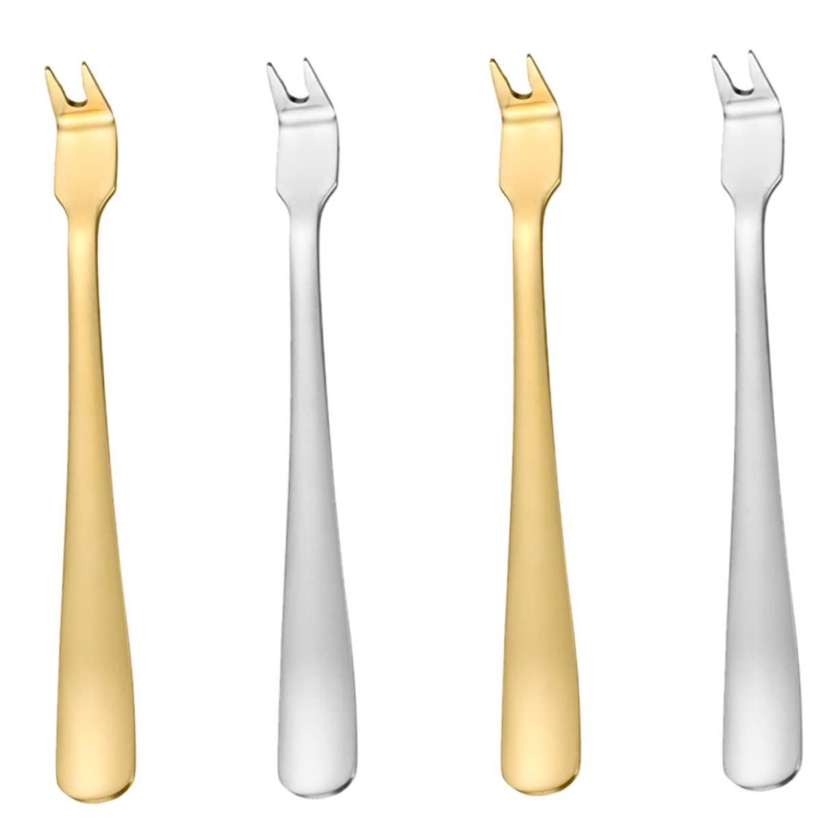 FUNOMOCYA Stainless Steel Bbq Meat Forks 4 Piece Set Bbq Grill Utensils Serving Forks