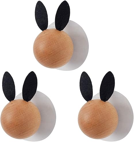 Amazon Kemelo 3ピースかわいい丸い木製の壁掛けフック 両耳付き粘着フック コートフック C フック オンライン通販