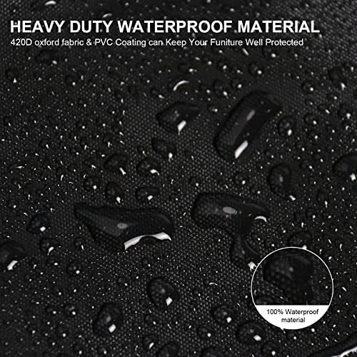 Jungda Round Patio Bar Height Table And Chair Cover 90 Inch,Outdoor Round Tall High Patio Table Cover For Patio Round Furniture - 90 X 43 Inch #TOP2