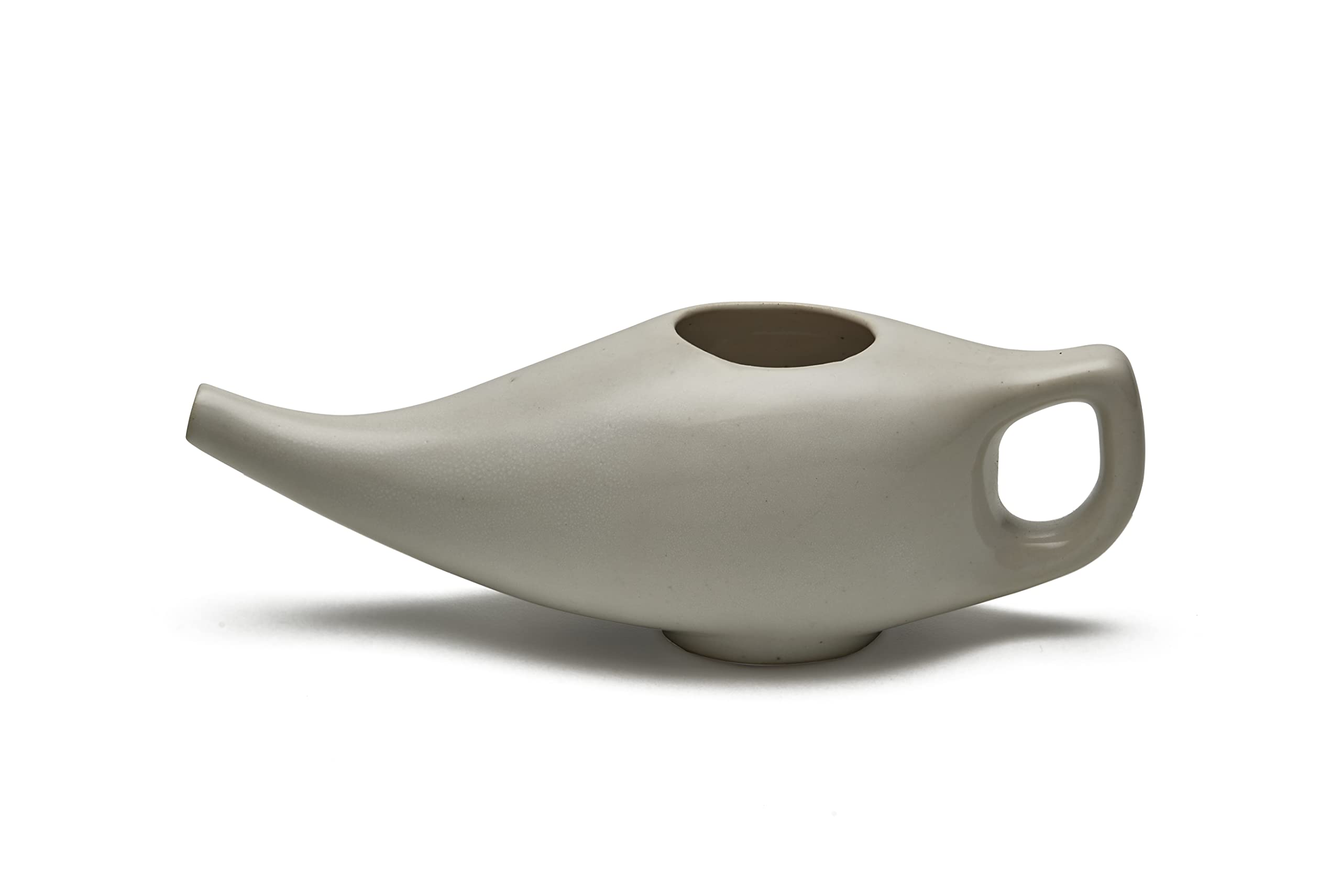 Sarveda Ayurvedic Neti Pot for Nasal Cleansing & Sinus - Handcrafted with Ceramic (185ml, White) 1