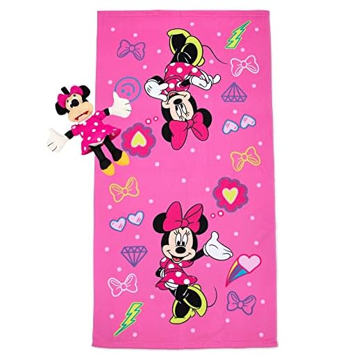 Minnie Mouse Bath Scrubby and Bath Towel Set