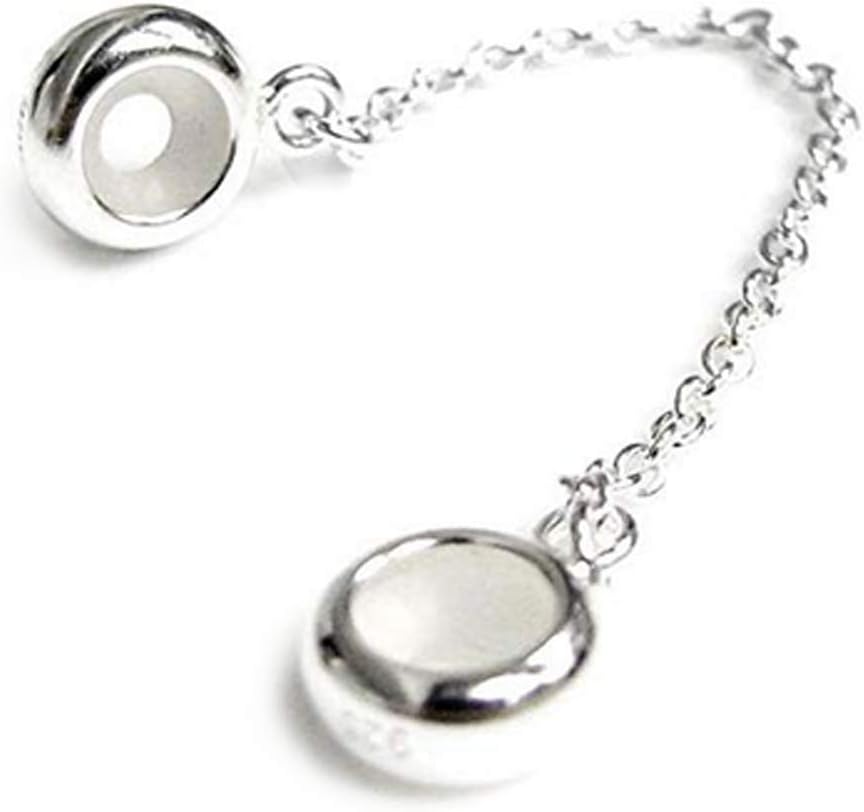 SparklyJewels Genuine Solid Sterling Silver 925 Plain Stopper Safety