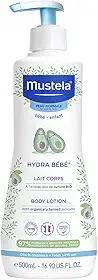 Mustela Hydra Bebê 500ml - Hidratante Infantil Corpo e Rosto - Feito com 97% de Ingredientes de Origem Natural e Hipoalergênico - Seguro Desde o Nascimento