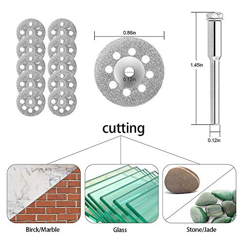 60Pcs Rotary Cutting Wheels Tool Kit, Resin Cut Off Wheels Disc, Mini Hss Saw Blades Cutter, Diamond Cutting Kit With Mandrels For Wood Glass Plastic Stone Metal #TOP2