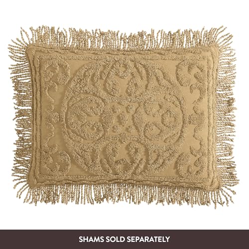 Beatrice Home Fashions Medallion Twin Cotton Chenille Bedspread, Gold by Beatrice Home Fashions - Image 4
