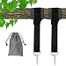 Produktbild MoKo Schaukel Befestigung, Zwei Hängematte Befestigung für 2000lbs 5ft Swing Hanging Gurt mit Karabiner Einfach Schnell Installation Outdoor Aufhängeset für alle Schaukel - Schwarz