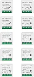 Kit 10 Mini Interruptor Inteligente Smart Switch 16A Wifi Automação Alexa Google Smart Life - Genérico