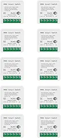 Kit 10 Mini Interruptor Inteligente Smart Switch 16A Wifi Automação Alexa Google Smart Life - Genérico