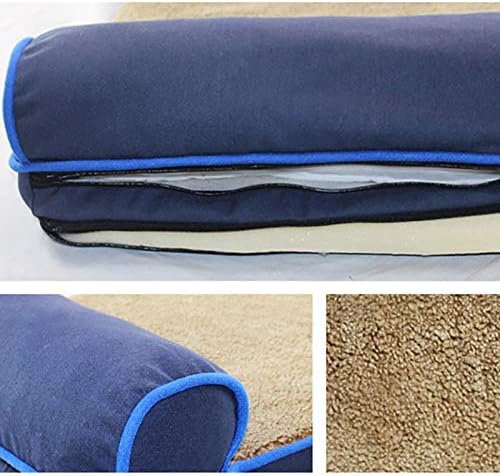 Dog Solid Beds Mats for Large Dogs House Sofa Kennel Square Pillow Husky Labrador Teddy Large Dogs Cat House Beds Mat. (Colour: Blue Size: 40 x 40 x 32 cm) (Coffee 48 x 45 x 37 cm)