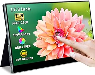 Magedok 17.3 Inch 4k Touchscreen Portable Monitor, UHD 100% Adobe Mobile Monitor HDR IPS Eye Care Game Display USB C Mini HDMI for Xbox PS4 Switch Laptop PC Phone Mac, VESA & Magnetic Leather Case