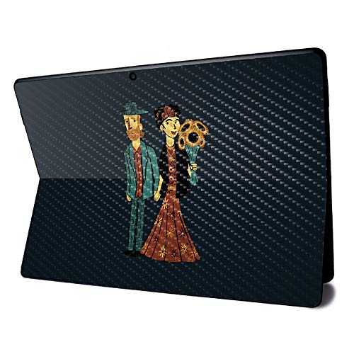 Image of MightySkins Carbon Fiber Skin for Microsoft Surface Pro X - Love is Art | Textured Carbon Fiber Finish | Easy to Apply, Remove, and Change Styles | Made in The USA