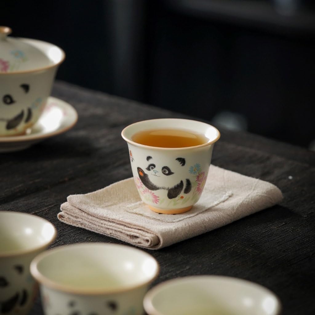 GSOUL Kungfu Tea cup Ceramic Tea Cup Host Kung Fu Set Portable Travel Home Hospitality Small Tea Cups